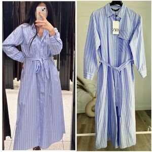 Zara Striped Shirt Dress New